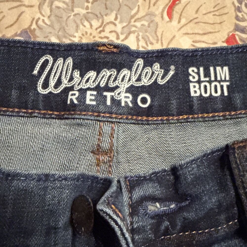 Men’s Wrangler Retro Jeans 33 X 32 Slim Boot Cut Jeans - Picture 4 of 5